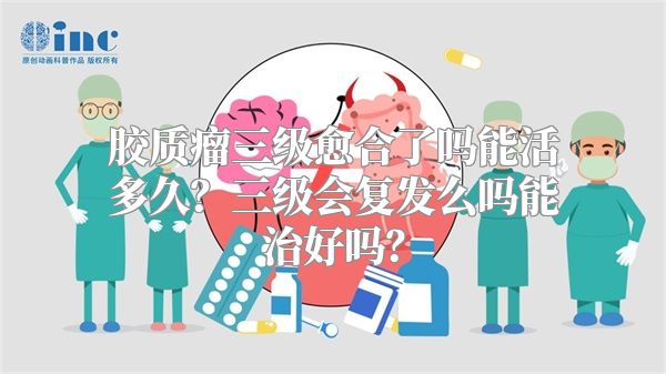 胶质瘤三级愈合了吗能活多久？三级会复发么吗能治好吗？