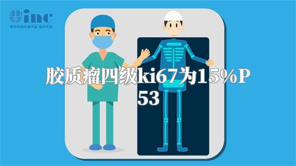 胶质瘤四级ki67为15%P53