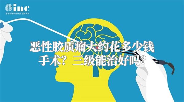 恶性胶质瘤大约花多少钱手术？三级能治好吗？