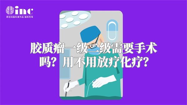 胶质瘤一级二级需要手术吗？用不用放疗化疗？