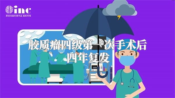 胶质瘤四级第一次手术后四年复发