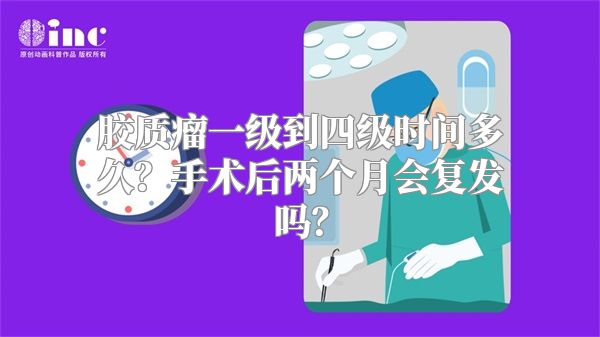 胶质瘤一级到四级时间多久？手术后两个月会复发吗？