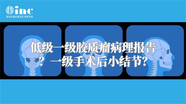 低级一级胶质瘤病理报告？一级手术后小结节？