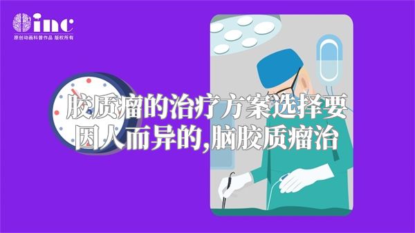 胶质瘤的治疗方案选择要因人而异的,脑胶质瘤治