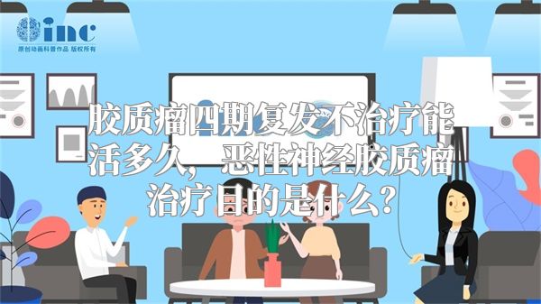 胶质瘤四期复发不治疗能活多久，恶性神经胶质瘤治疗目的是什么？