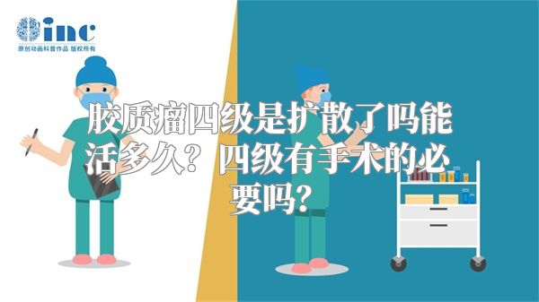 胶质瘤四级是扩散了吗能活多久？四级有手术的必要吗？