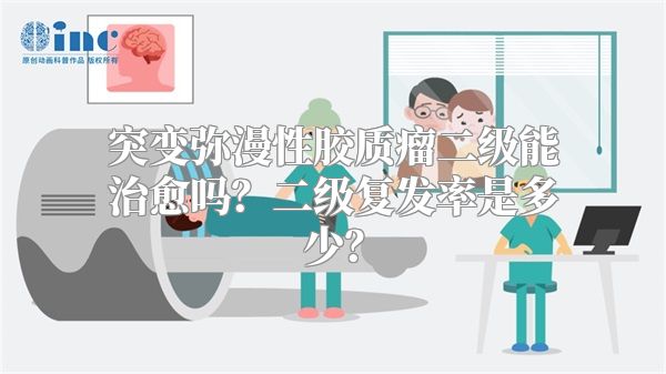 突变弥漫性胶质瘤二级能治愈吗？二级复发率是多少？