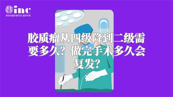 胶质瘤从四级降到二级需要多久？做完手术多久会复发？