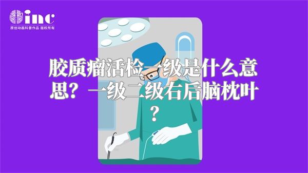 胶质瘤活检一级是什么意思？一级二级右后脑枕叶？