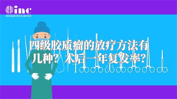 四级胶质瘤的放疗方法有几种？术后一年复发率？