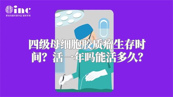 四级母细胞胶质瘤生存时间？活一年吗能活多久？