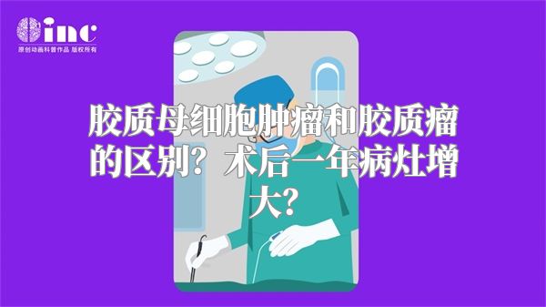 胶质母细胞肿瘤和胶质瘤的区别？术后一年病灶增大？