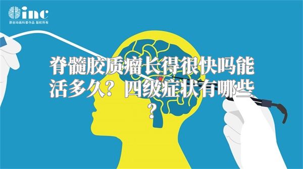 脊髓胶质瘤长得很快吗能活多久？四级症状有哪些？