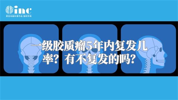 一级胶质瘤5年内复发几率？有不复发的吗？