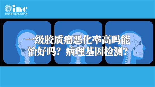 一级胶质瘤恶化率高吗能治好吗？病理基因检测？