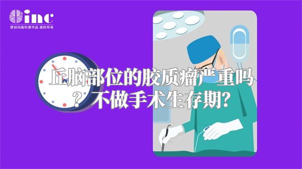 丘脑部位的胶质瘤严重吗？不做手术生存期？