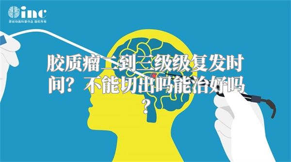 胶质瘤二到三级级复发时间？不能切出吗能治好吗？