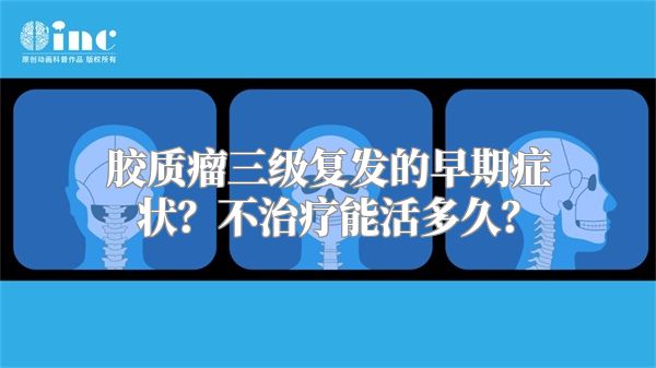 胶质瘤三级复发的早期症状？不治疗能活多久？