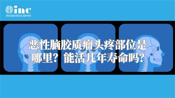 恶性脑胶质瘤头疼部位是哪里？能活几年寿命吗？