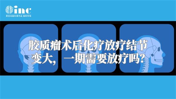 胶质瘤术后化疗放疗结节变大，一期需要放疗吗？