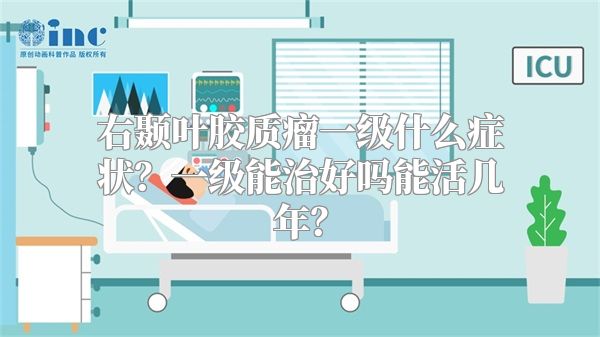 右颞叶胶质瘤一级什么症状？一级能治好吗能活几年？