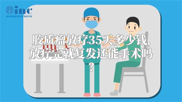 胶质瘤放疗35天多少钱，放疗完就复发还能手术吗？