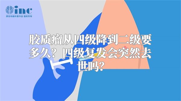 胶质瘤从四级降到二级要多久？四级复发会突然去世吗？