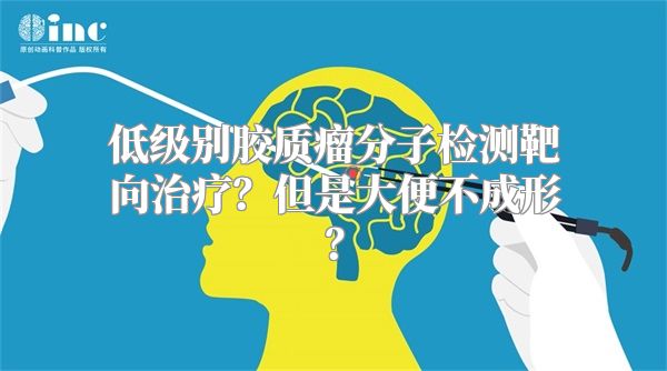 低级别胶质瘤分子检测靶向治疗？但是大便不成形？