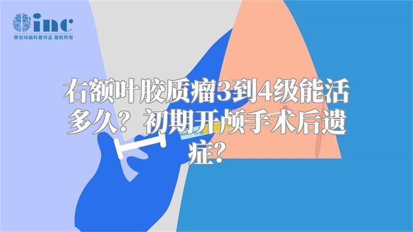 右额叶胶质瘤3到4级能活多久？初期开颅手术后遗症？