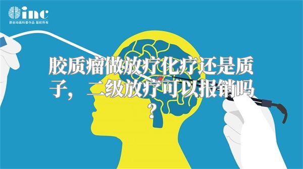 胶质瘤做放疗化疗还是质子，二级放疗可以报销吗？