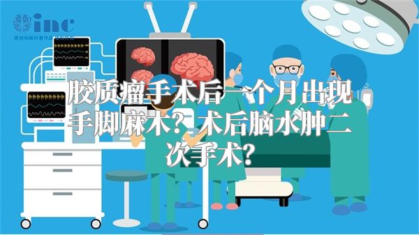 胶质瘤手术后一个月出现手脚麻木？术后脑水肿二次手术？