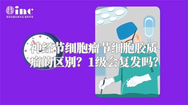 神经节细胞瘤节细胞胶质瘤的区别？1级会复发吗？