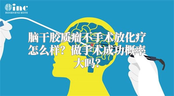 脑干胶质瘤不手术放化疗怎么样？做手术成功概率大吗？