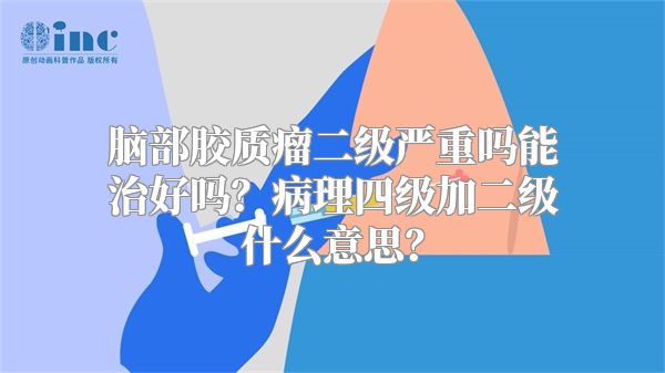 脑部胶质瘤二级严重吗能治好吗？病理四级加二级什么意思？