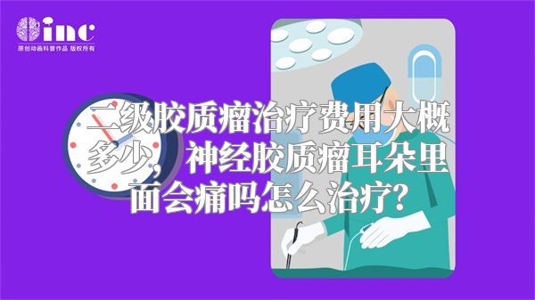 二级胶质瘤治疗费用大概多少，神经胶质瘤耳朵里面会痛吗怎么治疗？