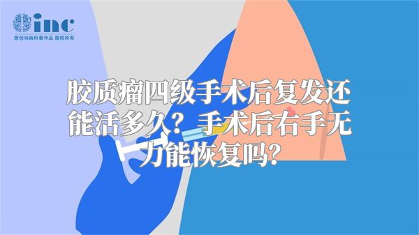 胶质瘤四级手术后复发还能活多久？手术后右手无力能恢复吗？