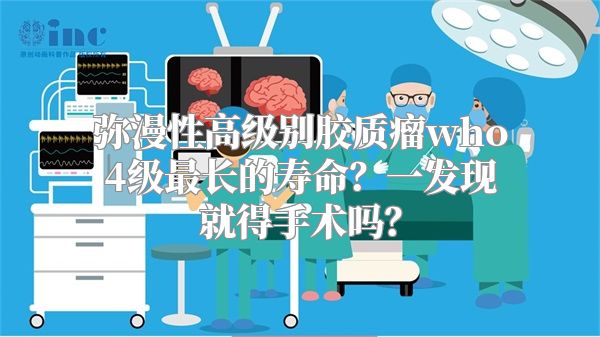 弥漫性高级别胶质瘤who4级最长的寿命？一发现就得手术吗？