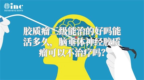 胶质瘤三级能治的好吗能活多久，脑垂体神经胶质瘤可以不治疗吗？