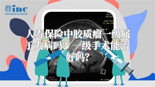 人寿保险中胶质瘤一级属于大病吗？一级手术能治好吗？