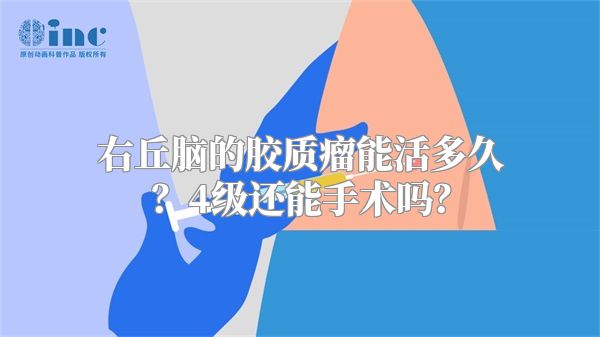 右丘脑的胶质瘤能活多久？4级还能手术吗？