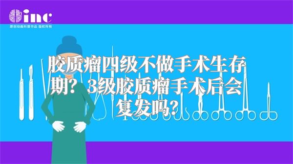 胶质瘤四级不做手术生存期？3级胶质瘤手术后会复发吗？