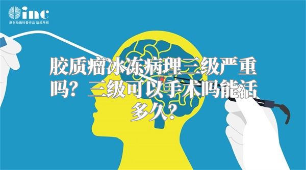 胶质瘤冰冻病理三级严重吗？三级可以手术吗能活多久？