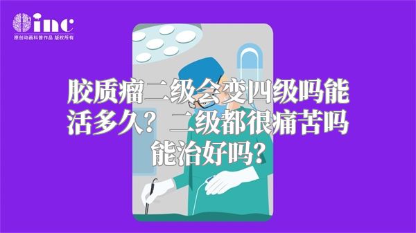 胶质瘤二级会变四级吗能活多久？二级都很痛苦吗能治好吗？