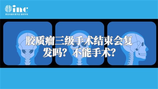 胶质瘤三级手术结束会复发吗？不能手术？