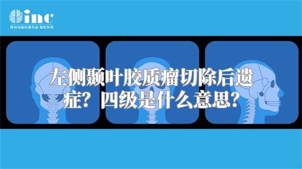 左侧颞叶胶质瘤切除后遗症？四级是什么意思？