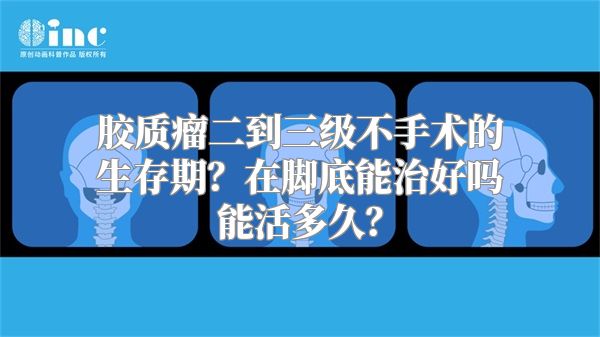 胶质瘤二到三级不手术的生存期？在脚底能治好吗能活多久？