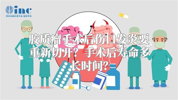 胶质瘤手术后伤口发炎要重新切开？手术后寿命多长时间？