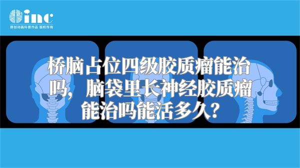 桥脑占位四级胶质瘤能治吗，脑袋里长神经胶质瘤能治吗能活多久？