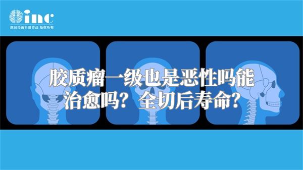 胶质瘤一级也是恶性吗能治愈吗？全切后寿命？