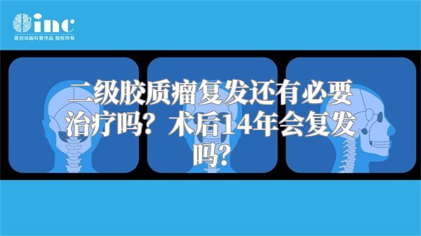 二级胶质瘤复发还有必要治疗吗？术后14年会复发吗？